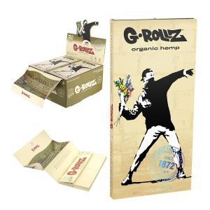 Banksy's Graffiti KS - Organic Hemp Extra Thin Slim Papers + Tips & Tray G-Rollz